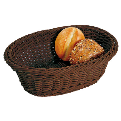 Kesper Brot- und Obstkorb, Kunststoffkorb, Aufbewahrungskorb, aus Kunststoff, Maße: 325 x 240 x 110 mm, braun 