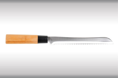 Kesper Brotmesser, Küchenmesser, mit Bambusgriff, aus Edelstahl, Länge: 190 mm 
