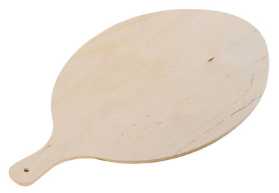 Kesper Flammkuchenbrett mit Griff, aus Holz, 38 x 30 x 0,8 cm, FSC-zertifiziert, verleimt, Länge mit Griff 50 cm 