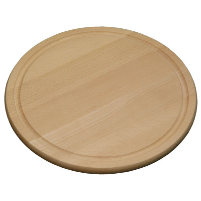 Kesper Fleischteller, Holzteller, Küchenteller, aus FSC®-Buche, rund, Höhe: 15 mm, Ø 300 mm 