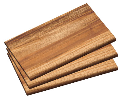 Kesper Frühstücksbrett, Servierbrett, Holzbrett, aus Hartholz, Maße: 230 x 150 x 10 mm, 3er oder 6er Pack 