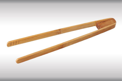 Kesper Grillzange, Fleischzange, Holzzange, Küchenzange, aus Bambus, Länge: 320 mm, Breite: 20 mm 