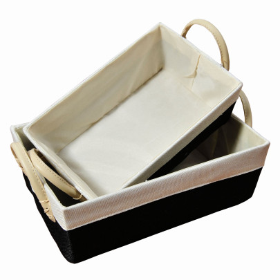 Kesper Korb-Set, aus geflochtenen Papierfaser, 32 x 22 x 14,5 cm, farblich sortiert, 1 Stück 