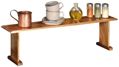 Kesper Küchenregal aus Akazie 76 x 15 x H22 cm, Holz Standregal als zusätzliche Ablagefläche, FSC-Akazie 