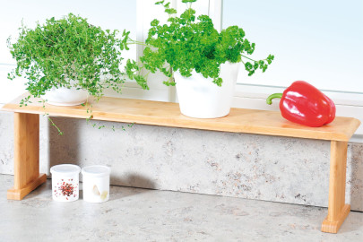 Kesper Küchenregal aus Bambus, 76 x 21,5 x 15 cm, FSC-zertifiziert, Ordnungshelfer 