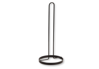 Kesper Küchenrollenhalter mit/ohne Küchenrolle, aus Metalldraht, Ø13 x H32,5 cm, schwarzer Küchenrollenständer mit stabilem Stand 