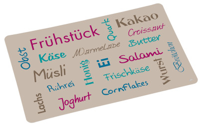 Kesper Platzset aus Kunststoff, Motiv Frühstück, 43,5 x 28 x 0,7 cm 