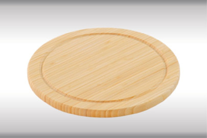 Kesper Schinkenteller, Fleischteller, Bambusteller, Holzteller, aus FSC®-Bambus, Durchmesser:250 mm 