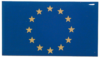 Kristalldekor Länderkennzeichen EU - Flagge rechteckig 