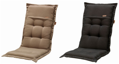 MADISON Dessin Rib Sitzpolster, Sitzauflage für Stapelstuhl, Stapelsessel niedrig, Niedriglehner 100% Polyester, 100 x 50 x 4 cm 