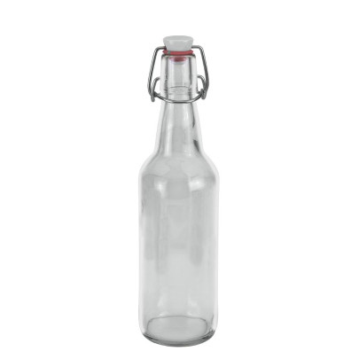 Metaltex Taschenflasche aus Glas, mit Bügelverschluss, 0,5 Liter Fassungsvermögen 