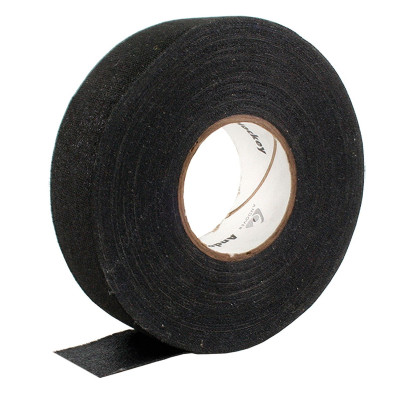 North American Tape 25 M x 24mm - 3er Pack Eishockey-Schläger-Tape, Isolierband für Schläger Kelle, schwarz 