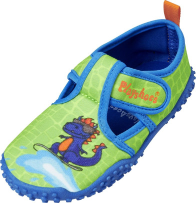 Playshoes Aqua-Schuh Dino, Größe: 18/19, Farbe: blau/grün 