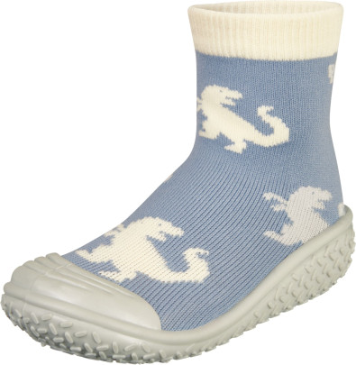 Playshoes Aqua-Socke Dino allover, Farbe: blau, Größe: 26/27 