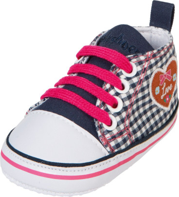 Playshoes Canvas-Turnschuh Landhaus Love, in marine, Größe 19 
