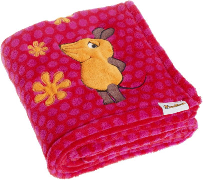Playshoes Fleece-Decke DIE MAUS, in pink, Größe 75x100cm 