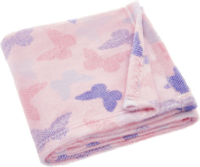 Playshoes Fleece-Decke Schmetterlinge, Größe: 75x100cm, Farbe: rosa 