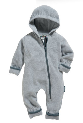 Playshoes Fleece-Overall meliert, Größe: 86, Farbe: grau/melange 