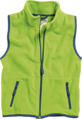 Playshoes Fleece-Weste farbig abgesetzt, in grün, Größe 116 