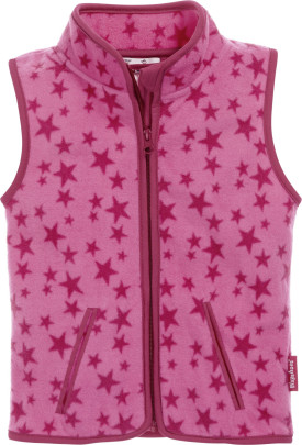 Playshoes Fleece-Weste Sterne, pink, 116 