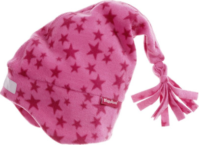 Playshoes Fleece-Zipfelmütze Sterne, pink, 55cm 
