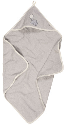 Playshoes Frottee-Kapuzentuch Elefant, Größe: 75x75cm, Farbe: grau 