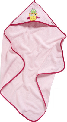 Playshoes Frottee-Kapuzentuch Eule, in rosa 