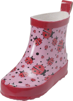 Playshoes Gummistiefel Allover-Marienkäfer, Farbe: rosa, Größe: 27 
