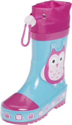 Playshoes Gummistiefel Eulen, in türkis, Größe 34/35 