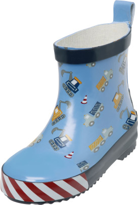 Playshoes Gummistiefel Halbschaft Baustelle, Größe: 18, Farbe: bleu 