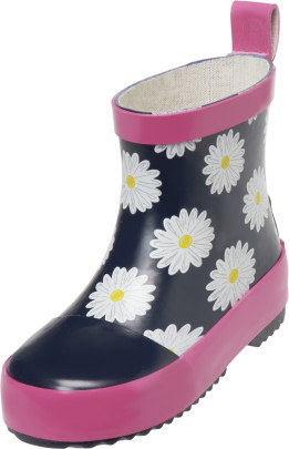 Playshoes Gummistiefel Halbschaft Margeriten, Größe: 20, Farbe: marine/pink 