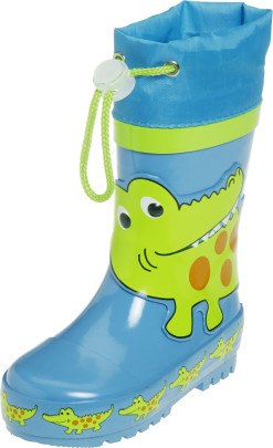 Playshoes Gummistiefel Krokodil (blau/grün), Größe 34/35 
