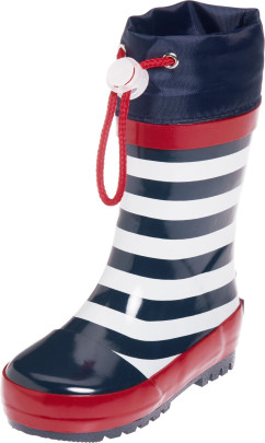 Playshoes Gummistiefel maritim, in marine/weiß, Größe 34/35 