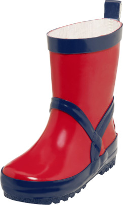 Playshoes Gummistiefel uni, Größe: 22/23, Farbe: rot/marine 