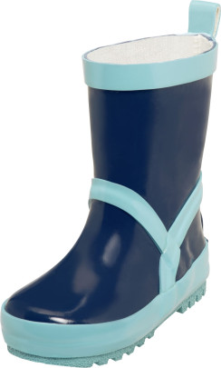 Playshoes Gummistiefel uni, Größe: 26/27, Farbe: marine/hellblau 