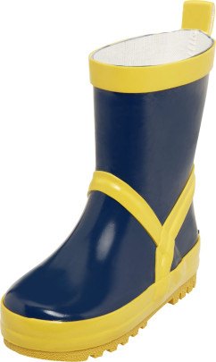 Playshoes Gummistiefel uni, Größe: 32/33, Farbe: marine/gelb 