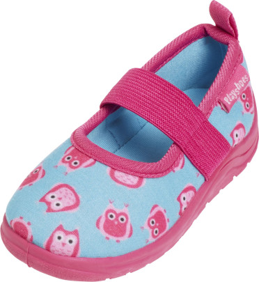 Playshoes Hausschuh Eulen, Größe: 32/33, Farbe: türkis 