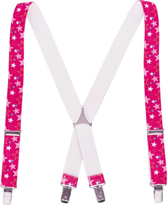 Playshoes Hosenträger Sterne, in pink, Größe 70cm 