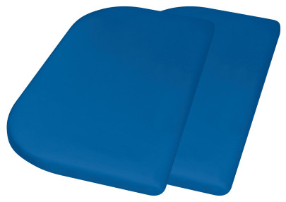 Playshoes Jersey-Spannbettlaken 81x42+10 cm 2er Pack, Größe: one size, Farbe: blau 