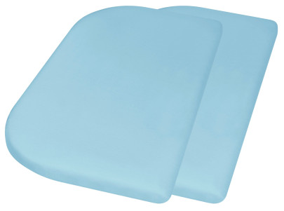 Playshoes Jersey-Spannbettlaken 81x42+10 cm 2er Pack, Größe: one size, Farbe: bleu 