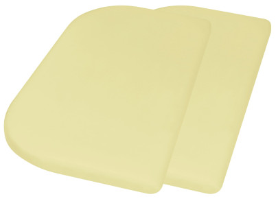 Playshoes Jersey-Spannbettlaken 81x42+10 cm 2er Pack, Größe: one size, Farbe: gelb 