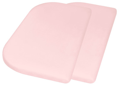 Playshoes Jersey-Spannbettlaken 81x42+10 cm 2er Pack, Größe: one size, Farbe: rosa 