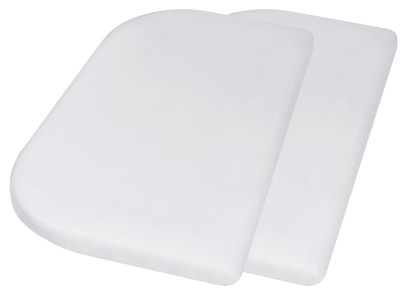 Playshoes Jersey-Spannbettlaken 81x42+10 cm 2er Pack, Größe: one size, Farbe: weiß 
