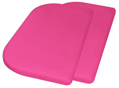 Playshoes Jersey-Spannbettlaken 89x51+10 cm 2er Pack, Größe: one size, Farbe: pink 