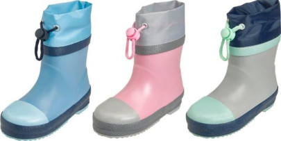 Playshoes Kinder Gummistiefel Halbschaft Basic gefüttert verschiedene Größen und Farben 