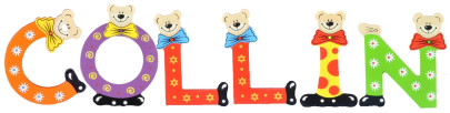 Playshoes Kinder Holz-Buchstaben Namen-Set COLLIN - sortiert 