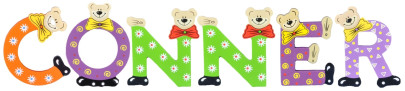 Playshoes Kinder Holz-Buchstaben Namen-Set CONNER - sortiert 