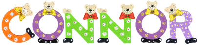 Playshoes Kinder Holz-Buchstaben Namen-Set CONNOR - sortiert 