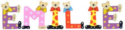 Playshoes Kinder Holz-Buchstaben Namen-Set EMILIE - sortiert 