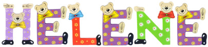 Playshoes Kinder Holz-Buchstaben Namen-Set HELENE - sortiert 